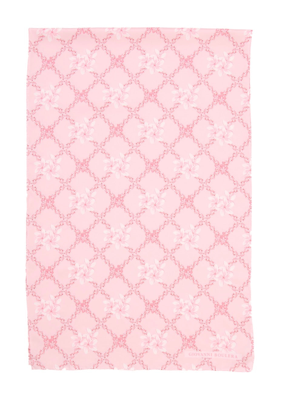 Pink Patterned Silk Shawl Giovanni Boulera 43060200 200cmx65cm