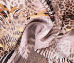 Leopard Print Silk Scarf Giovanni Boulera 43058200 200cmx65cm