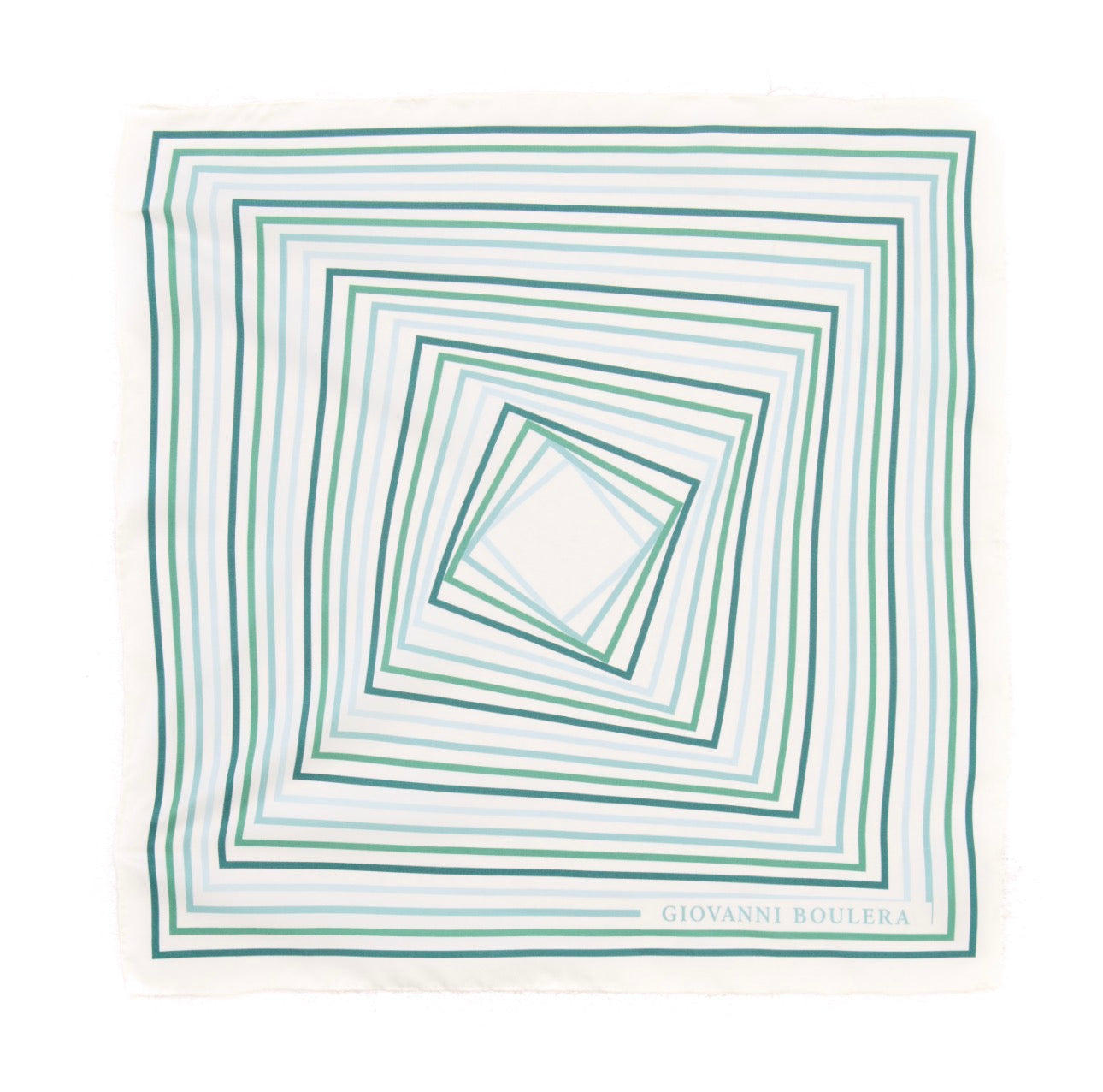 Square Patterned, Silk Scarf Foulard Giovanni Boulera 4107050 50cmx50cm