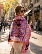 Lila lavanta moru Giovanni Boulera 90x90 cm %100 Mulberry Twill ipek eşarp şal