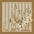 Butterfly Patterned Silk Scarf Giovanni Boulera 4100165 65cmx65cm