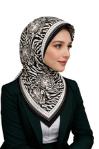 Üretimi, ipeğin doğduğu yer olarak kabul edilen Guangzhou / Çin’de, Giovanni Boulera’ya ait özel tesislerde gerçekleştirilmiştir.Marka çift taraflı kullanıma uygun olacak şekilde yüksek çözünürlüklü dijital baskı teknolojisi ile üretilmiştir.
Kenarları tamamen el işçiliğiyle kıvrılmış, geleneksel süper el dikişi tekniği ile tek tek elde dikilmiştir.16 momme %100 Mulberry Twill ipek kalitesinde üretilen bu eşarp; yumuşak dokusu, doğal parlaklığı ve akışkan yapısıyla lüks ipek deneyimini en üst seviyede sunar