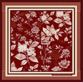 Bordeaux Floral Silk Scarf Giovanni Boulera 4100365 65 cm x 65 cm