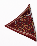 Bordo Leopar İpek Eşarp – Giovanni Boulera 4100565 65 cm x 65 cm