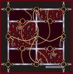 Bordo Leopar İpek Eşarp – Giovanni Boulera 4100565 65 cm x 65 cm