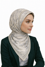 Doğal Doku Desenli İpek Eşarp Giovanni Boulera 4300865 65 cm x 65 cm