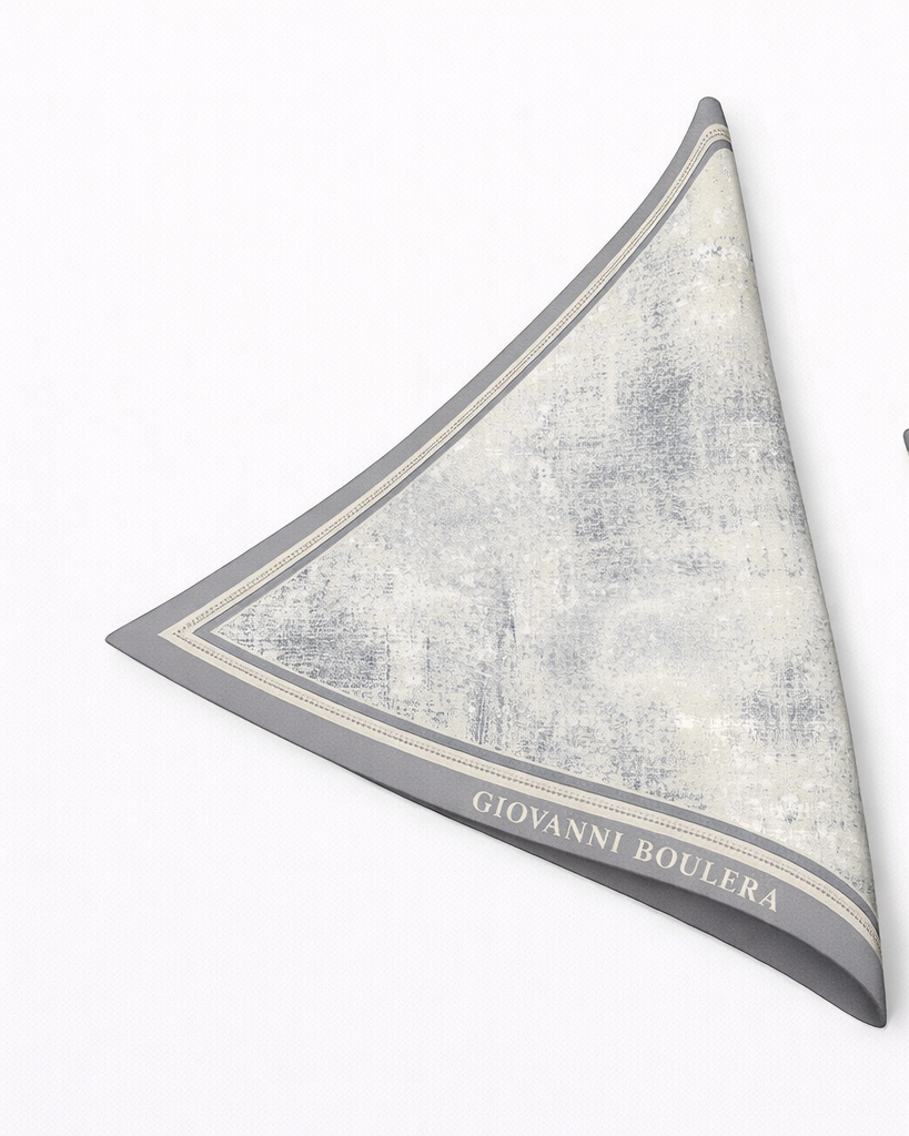 Doğal Doku Desenli İpek Eşarp Giovanni Boulera 4300865 65 cm x 65 cm