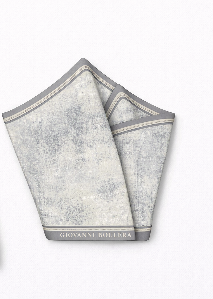 Doğal Doku Desenli İpek Eşarp Giovanni Boulera 4300865 65 cm x 65 cm