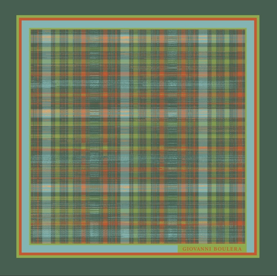 Klasik Doku Desenli İpek Eşarp Giovanni Boulera 4300965 65 cm x 65 cm