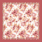 Bordo Çiçek Desenli İpek Eşarp Giovanni Boulera 4301065 65 cm x 65 cm