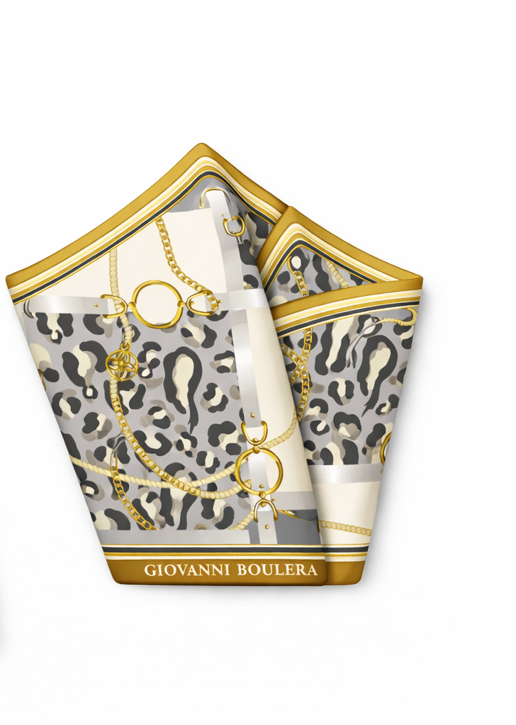 Geometrik Zincirli İpek Eşarp Giovanni Boulera 4301265 65 cm x 65 cm