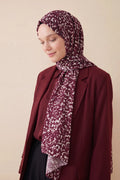 Burgundy, Patterned Silk Shawl Giovanni Boulera 43056200 200cmx65cm