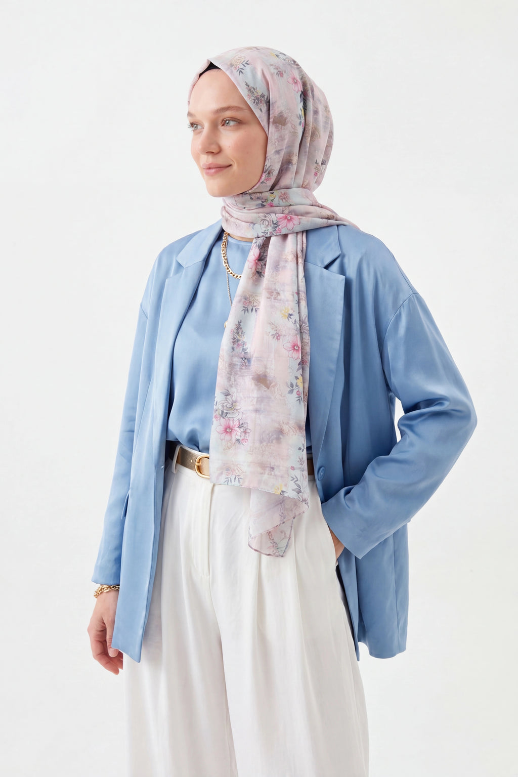 Lilac Silk Shawl Giovanni Boulera 43061200 200cmx65cm