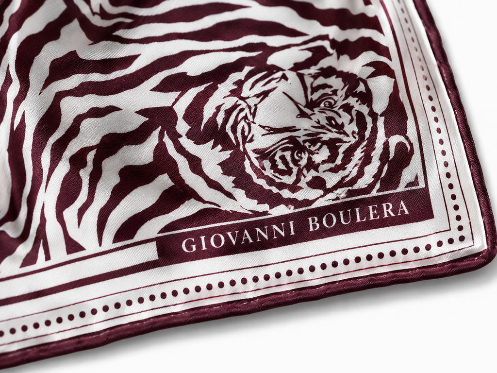 Bordeaux tiger print 5101690 90cmx90cm