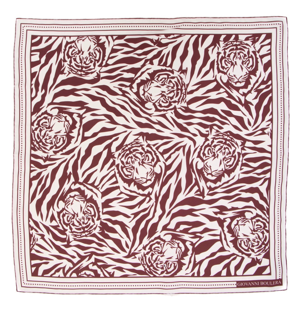 Bordeaux tiger print 5101690 90cmx90cm