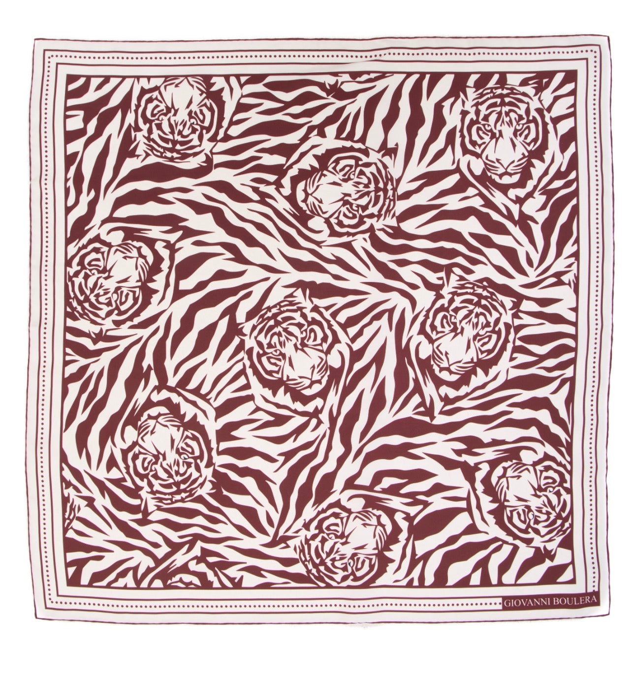 Bordeaux tiger print 5101690 90cmx90cm