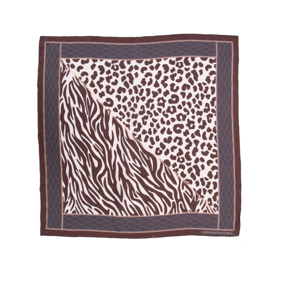 Coffee leopard print 5101490 90cmx90cm