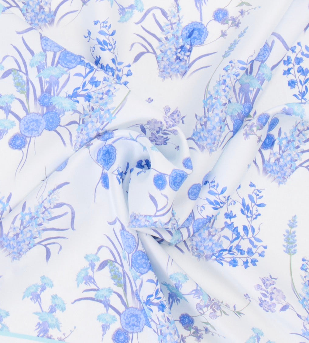 Floral Patterned Silk Scarf Giovanni Boulera 4206590 90 cm x 90 cm
