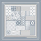 Gri Parçalı İpek Eşarp Giovanni Boulera 4301365 65 cm x 65 cm