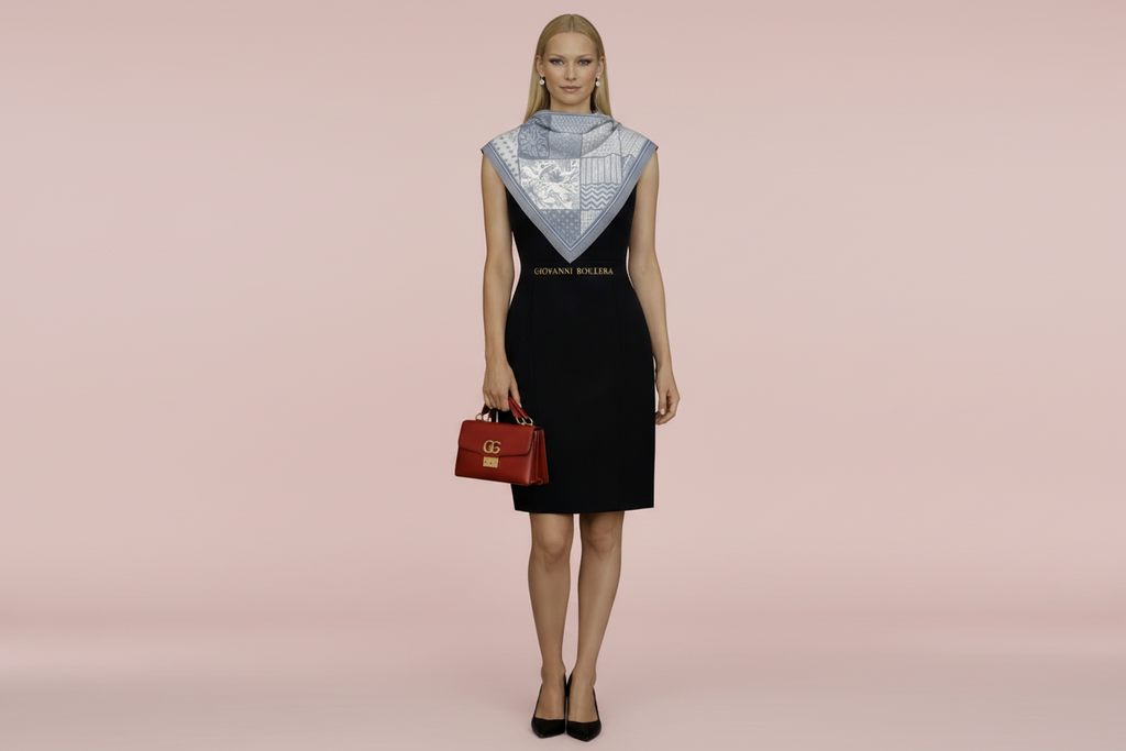 Cesur tarzınıza ilham veren altın tonlarında çiçek desenli bu 65x65 cm fular, 16 momme %100 Mulberry twill ipekten üretilmiştir. Çift taraflı yüksek çözünürlüklü dijital baskı tekniği sayesinde desen canlılığını uzun süre korur. Süper el dikişi kenar işçiliği, ürüne zarif ve premium bir bitiş kazandırır. Yumuşak, hafif ve akıcı dokusu ile hem günlük kombinlerde hem özel davetlerde şıklığınızı tamamlar. Giovanni Boulera estetiğini yansıtan bu seçkin ipek fular, Milano esintili tasarımı ve zamansız duruşuyla 