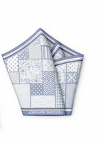 Gri Parçalı İpek Eşarp Giovanni Boulera 4301365 65 cm x 65 cm