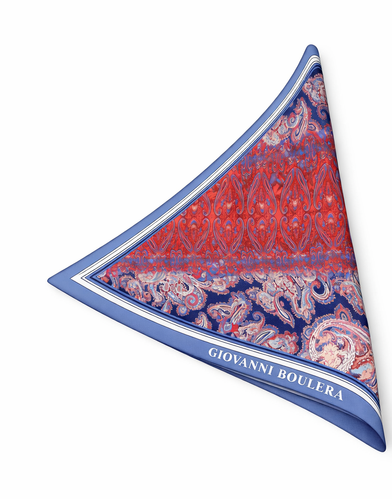  Üretimi, ipeğin doğduğu yer olarak kabul edilen Guangzhou / Çin’de, Giovanni Boulera’ya ait özel tesislerde gerçekleştirilmiştir.; Marka kalite standartları doğrultusunda, çift taraflı kullanıma uygun olacak şekilde yüksek çözünürlüklü dijital baskı tekniğiyle üretilmiştir.; Kenarları tamamen el işçiliğiyle kıvrılmış,süper dikiş dediğimiz teknikle elde dikilerek kusursuz biçimde tamamlanmıştır.; %100 16 momme saf mulbery twill ipektir