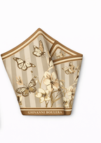 Kelebek Desenli İpek Eşarp Giovanni Boulera 4100165 65cmx65cm