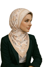 Krem Renkli Mulberry İpek Eşarp Giovanni Boulera 4301965 65cmx65cm