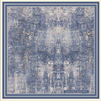 Mavi Pastel Dokulu İpek Eşarp Giovanni Boulera 4301965 65cmx65cm