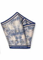 Mavi Pastel Dokulu İpek Eşarp Giovanni Boulera 4301965 65cmx65cm