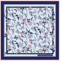 Blue Floral Pattern Silk Scarf Giovanni Boulera 4302865 65cmx65cm
