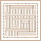 Geometrik Desenli Mulberry İpek Eşarp Giovanni Boulera 4302965 65cmx65cm