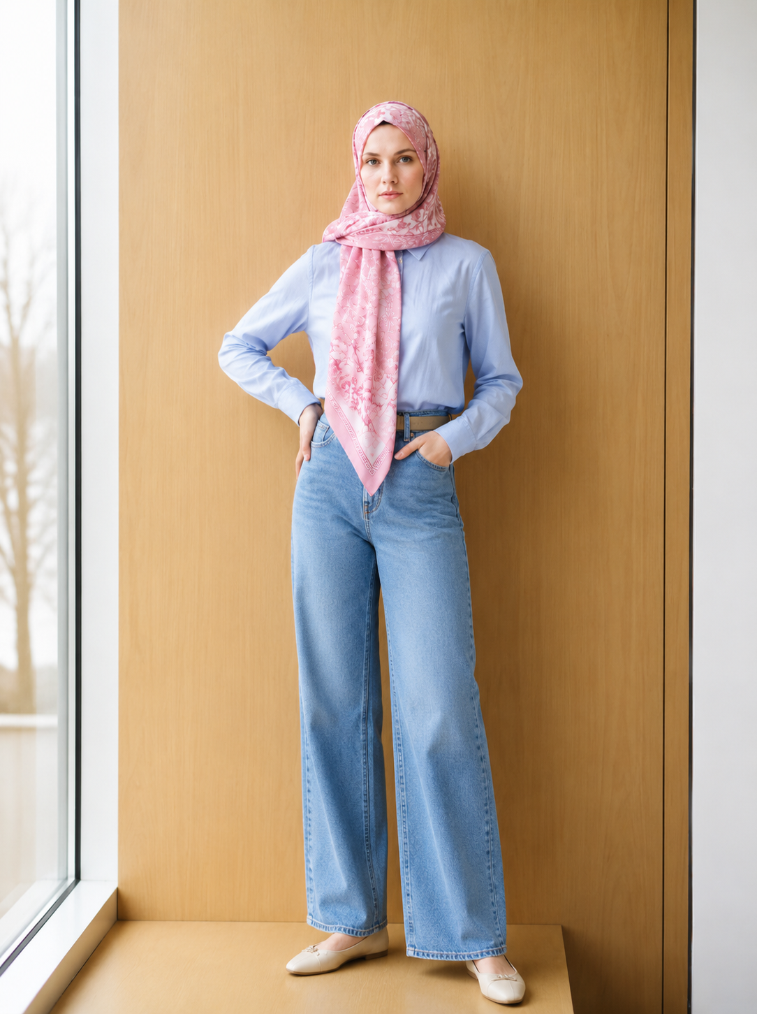 Pembe Desenli İpek Şal Giovanni Boulera 43060200 200cmx65cm