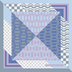 Mavi Soyut Desenli Mulberry İpek Eşarp Giovanni Boulera 4303365 65cmx65cm