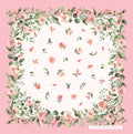 Pink Floral Mulberry Silk Scarf Giovanni Boulera 4303665 65cmx65cm