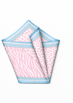 Pembe Leopar Desenli Mulberry İpek Eşarp Giovanni Boulera 4303165 65cmx65cm