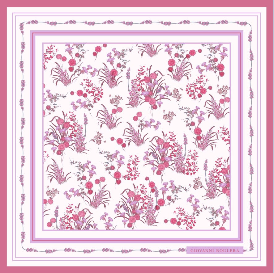 Giovanni Boulera Mulberry Twill İpek Eşarp Şal 16 momme mulberry dut ipegi kalitesinde,çift taraf baskılı,kenarları super el dikişi ile dikilmiştir,90 cm x 90 cm 