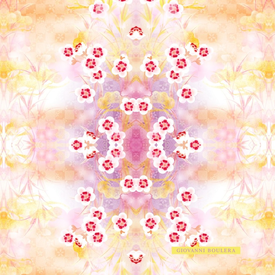 Pembe Cicek Desenli Mulberry İpek Eşarp Giovanni Boulera 4303765 65cmx65cm