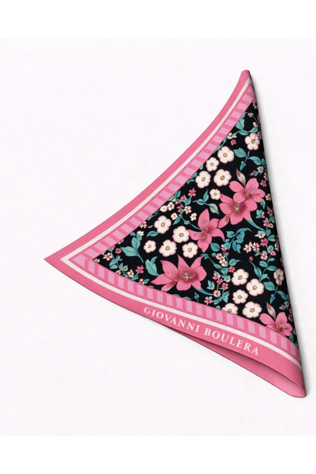 Floral Print,Double-Sided Print,Super Hand-Stitched,16mm Mulberry Twill Silk Scarf,Shawl