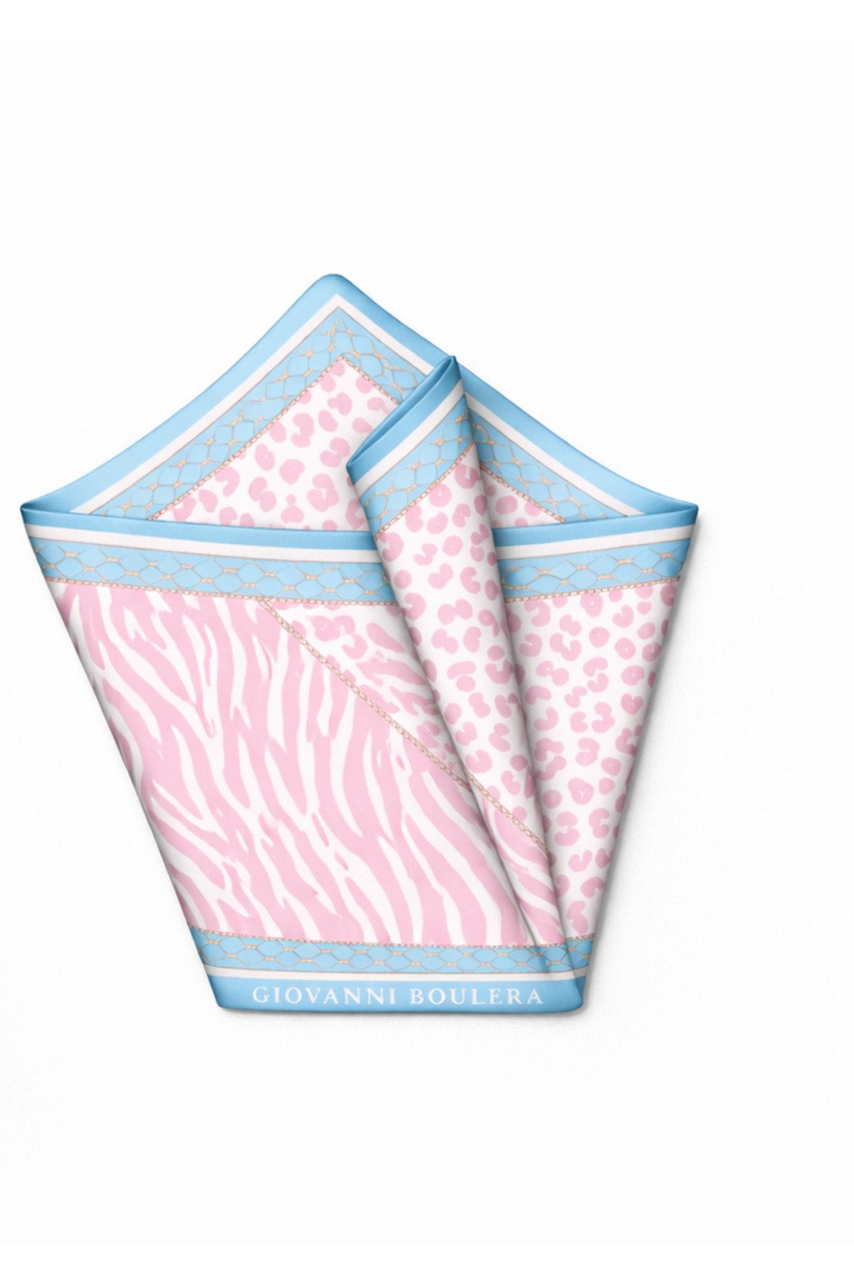 Pink Leopard and Zebra Print, Double Sided Print, Super Hand Stitched, 16 mm Mulberry Twill Silk Scarf, Shawl