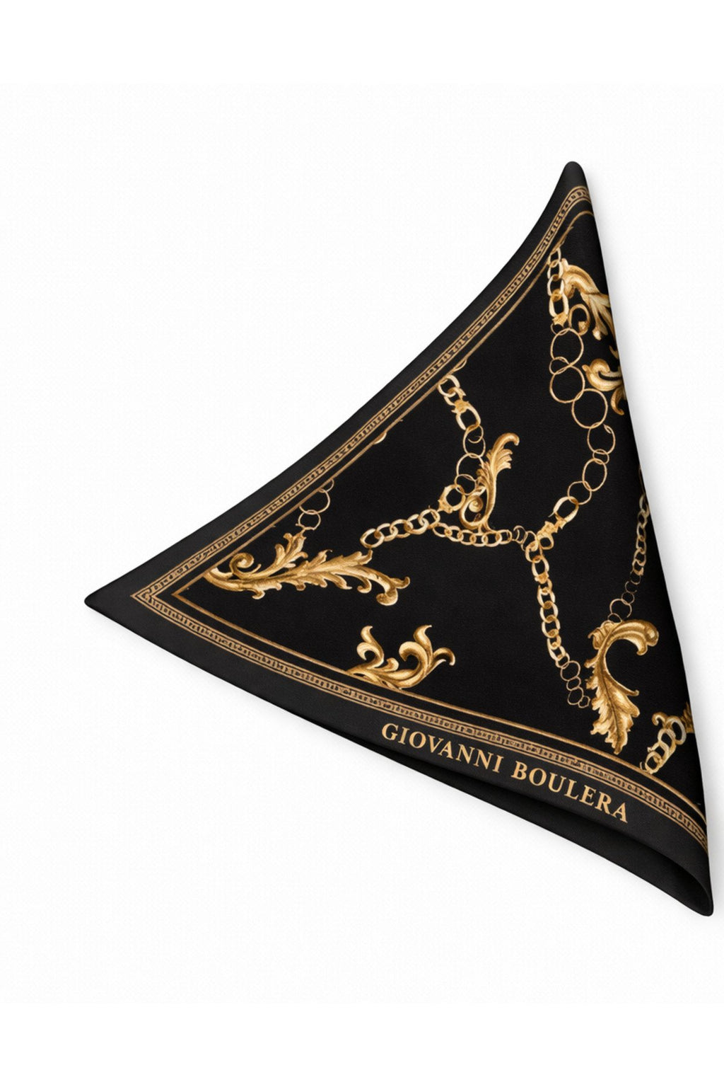 Baroque Chain Pattern Mulberry Twill Silk Scarf Shawl 4100265-F 65cmx65cm