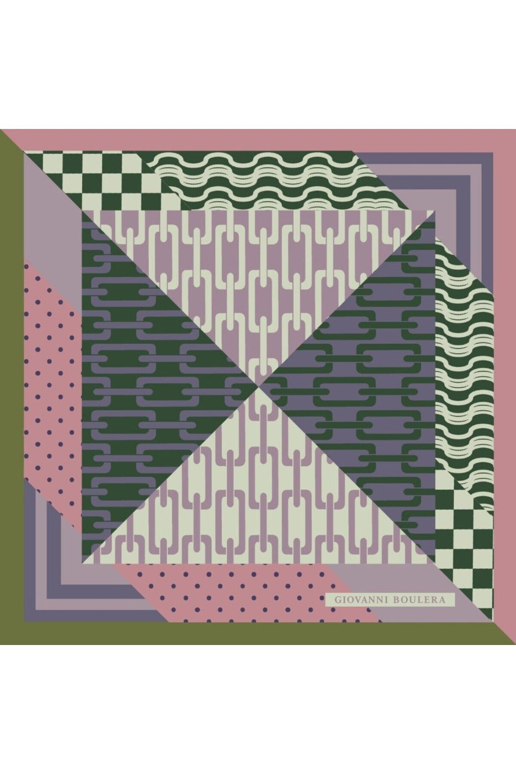 Geometrik Desenli,Çift Taraf Baskı ,Süper El Dikişi,16 mm Mulberry Twill İpek Şal