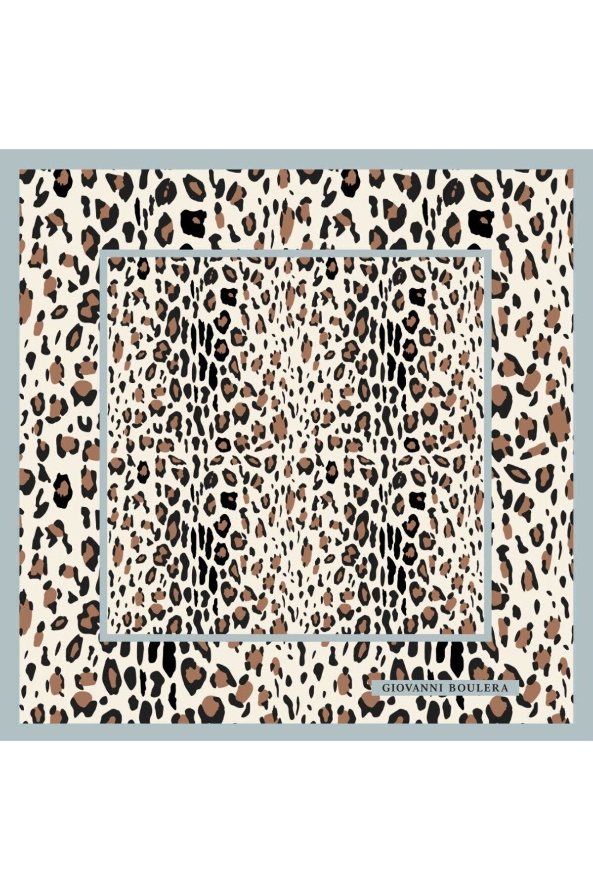 Leopar Desenli,Çift Taraf Baskı ,Süper El Dikişi,16 mm %100 Mulberry Twill İpek Şal