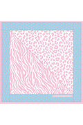 Pink Leopard and Zebra Print, Double Sided Print, Super Hand Stitched, 16 mm Mulberry Twill Silk Scarf, Shawl