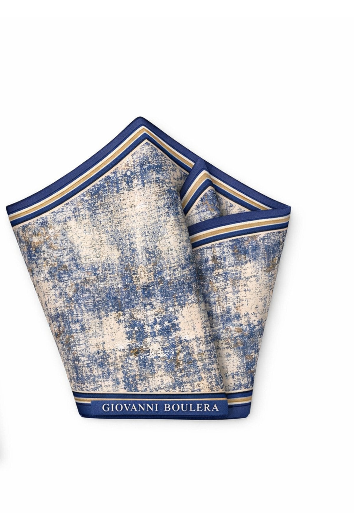 Mavi Dokulu,Çift Taraf Baskı ,Süper El Dikişi,16 mm %100 Mulberry Twill İpek Şal,Eşarp