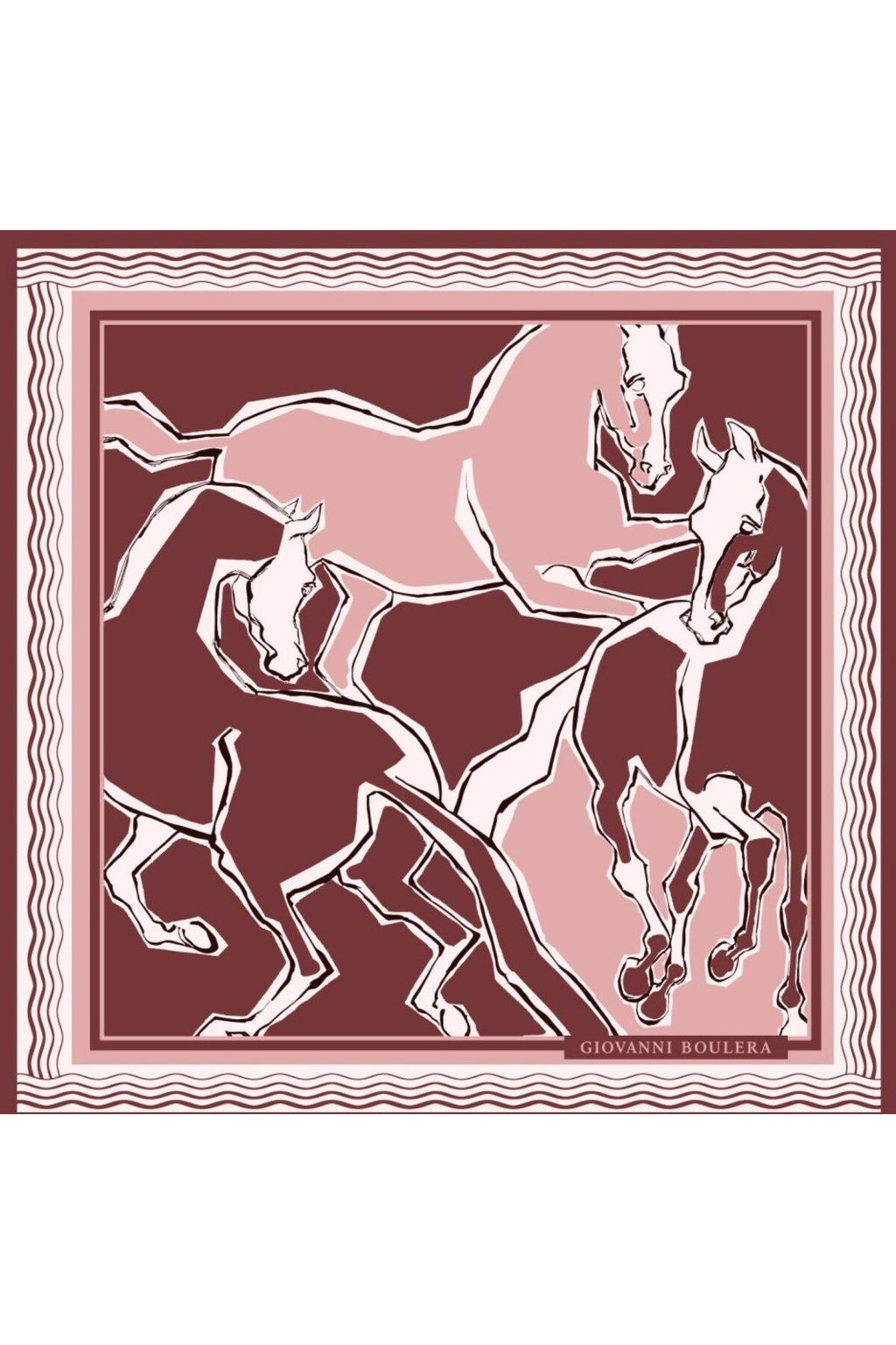 Tay Desenli Bordo,Çift Taraf Baskı ,Süper El Dikişi,16 mm %100 Mulberry Twill İpek Şal