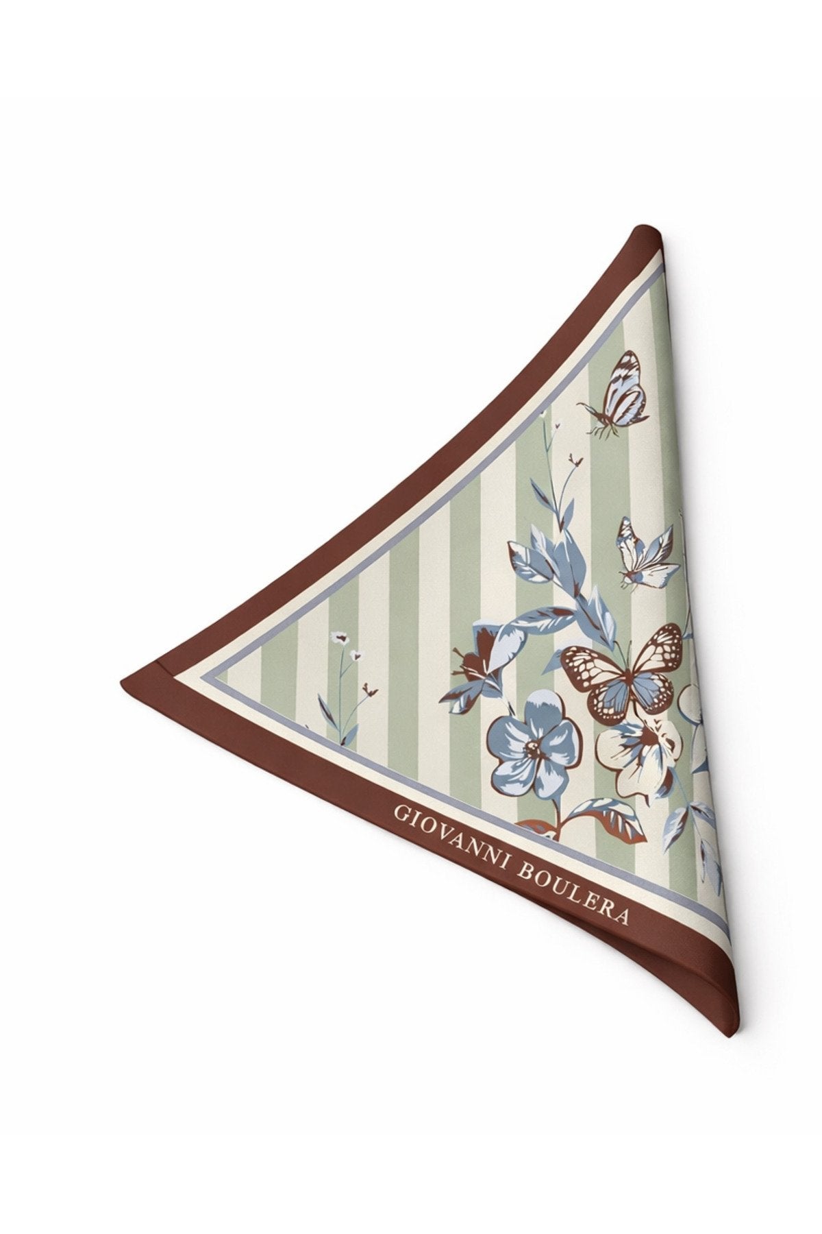 Kelebek Desenli Farklı Renklerle Tasarlanmış Mulberry Twill İpek Eşarp