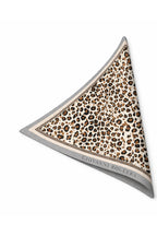 Leopard Print, Double-Sided Print, Super Hand-Stitched, 16 mm 100% Mulberry Twill Silk Scarf