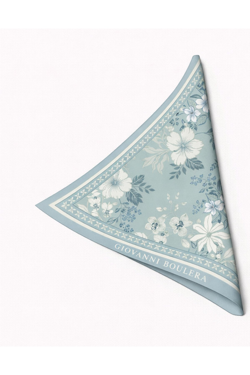 Gri Tonlu Çiçek Desenli,Çift Taraf Baskı,Süper El Dikişi,16 mm Mulberry Twill İpek Şal,Eşarp