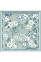 Gri Tonlu Çiçek Desenli,Çift Taraf Baskı,Süper El Dikişi,16 mm Mulberry Twill İpek Şal,Eşarp